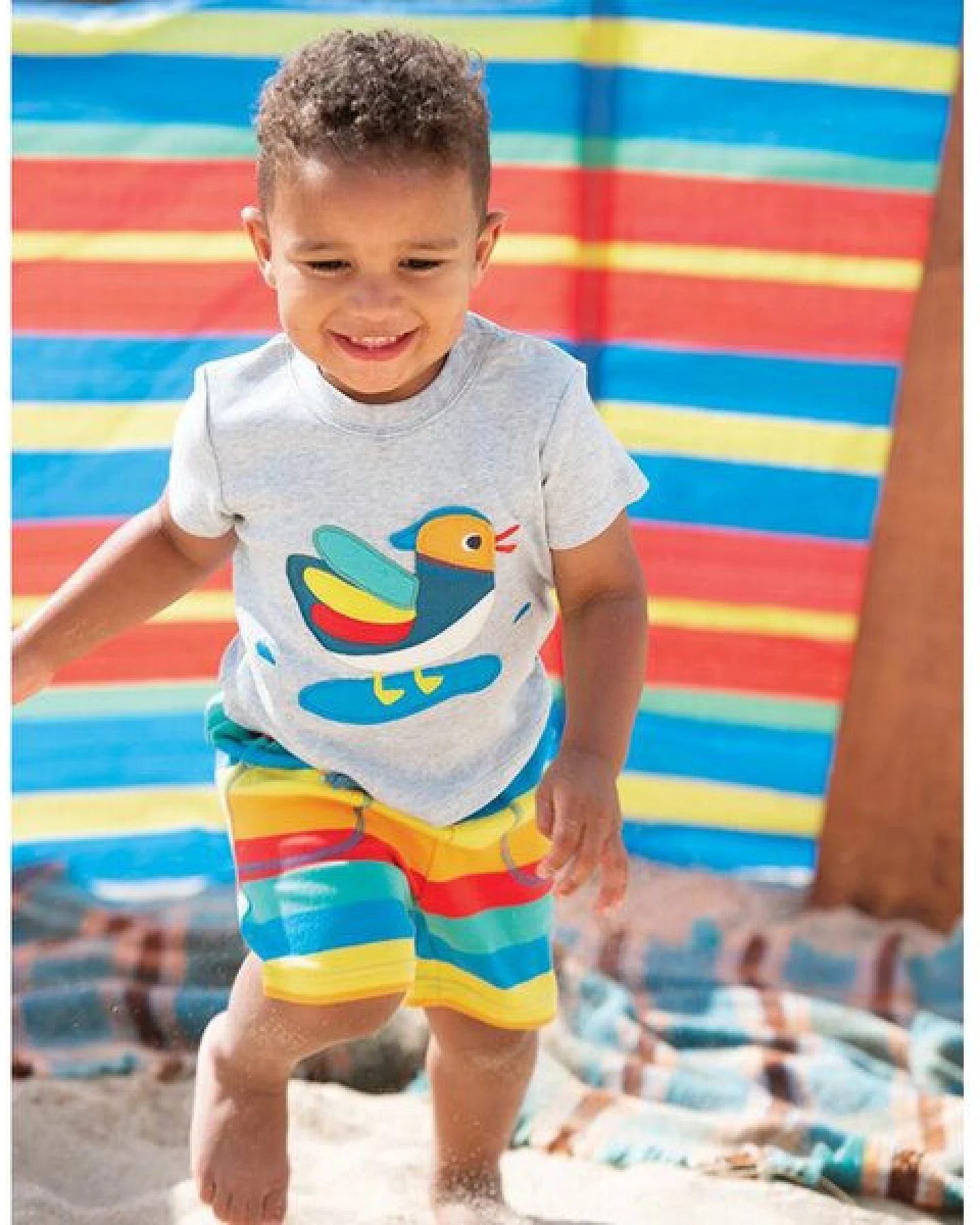 Frugi T-Shirt Little Duck in grau – Ansicht 2