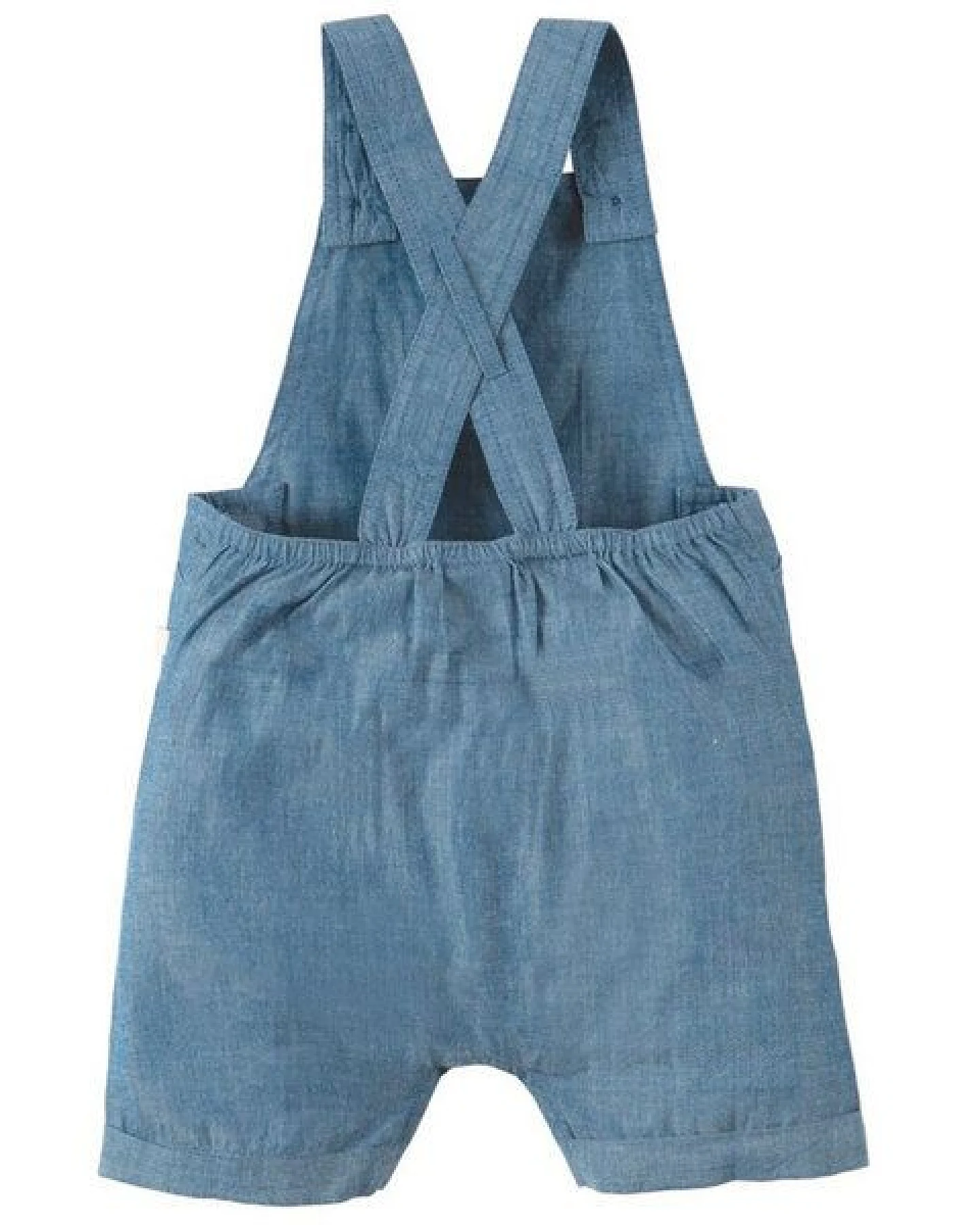 Frugi Latzhose mit Dinosaurier in jeansblau Sommerhose – Ansicht 3