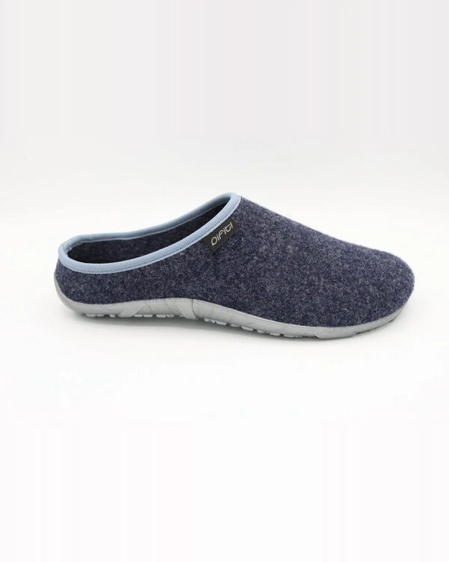 Pantoffel homey mit Barfußgefühl pifit! aus hochwertigem Wollfilz, stahlblau, 32100-1 – Ansicht 2