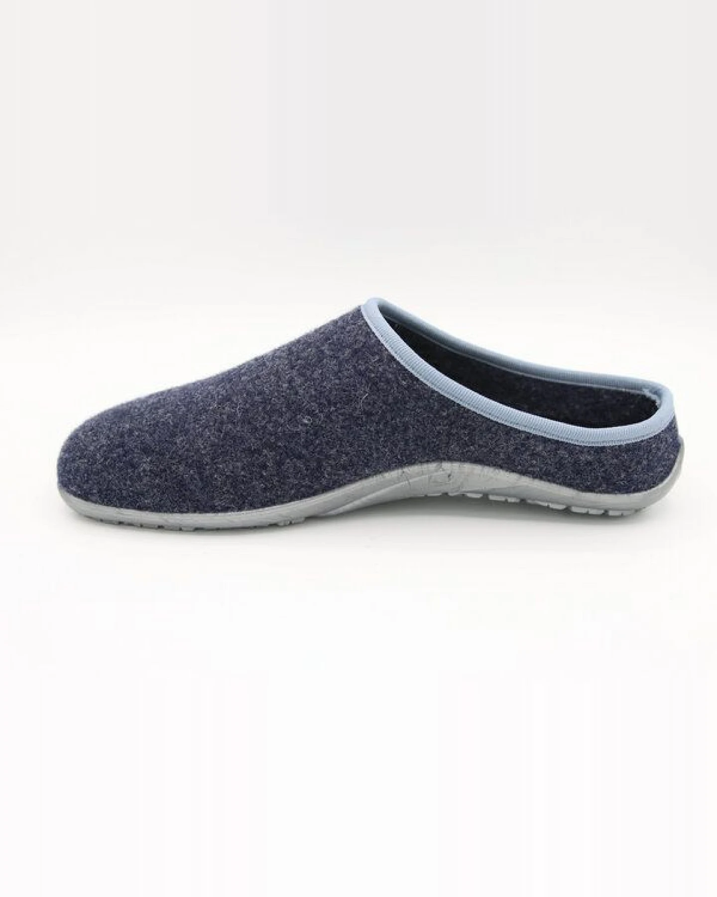 Pantoffel homey mit Barfußgefühl pifit! aus hochwertigem Wollfilz, stahlblau, 32100-1 – Ansicht 3