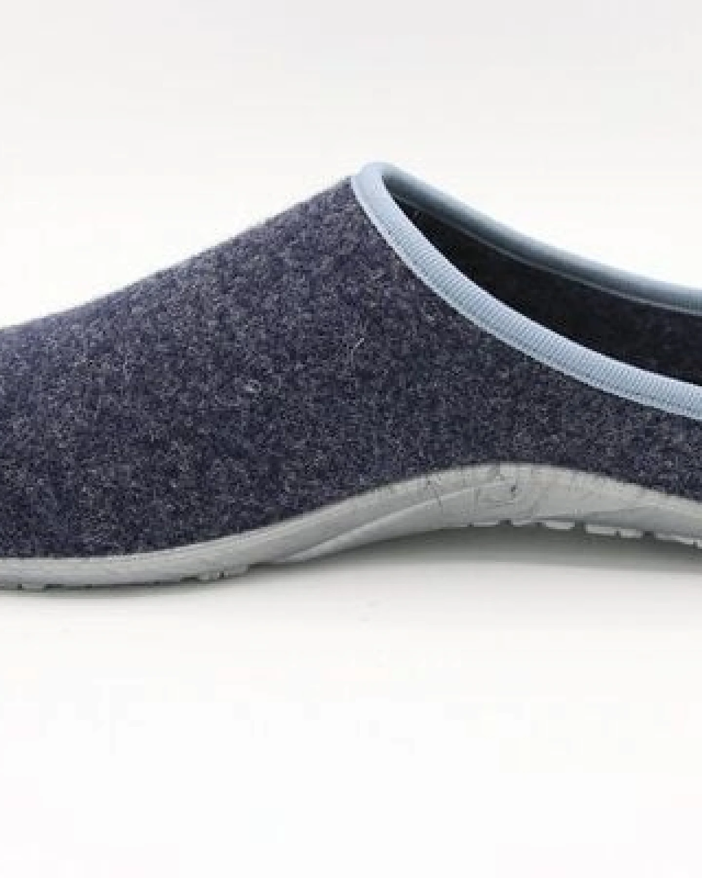 Pantoffel homey mit Barfußgefühl pifit! aus hochwertigem Wollfilz, stahlblau, 32100-1 – Ansicht 3