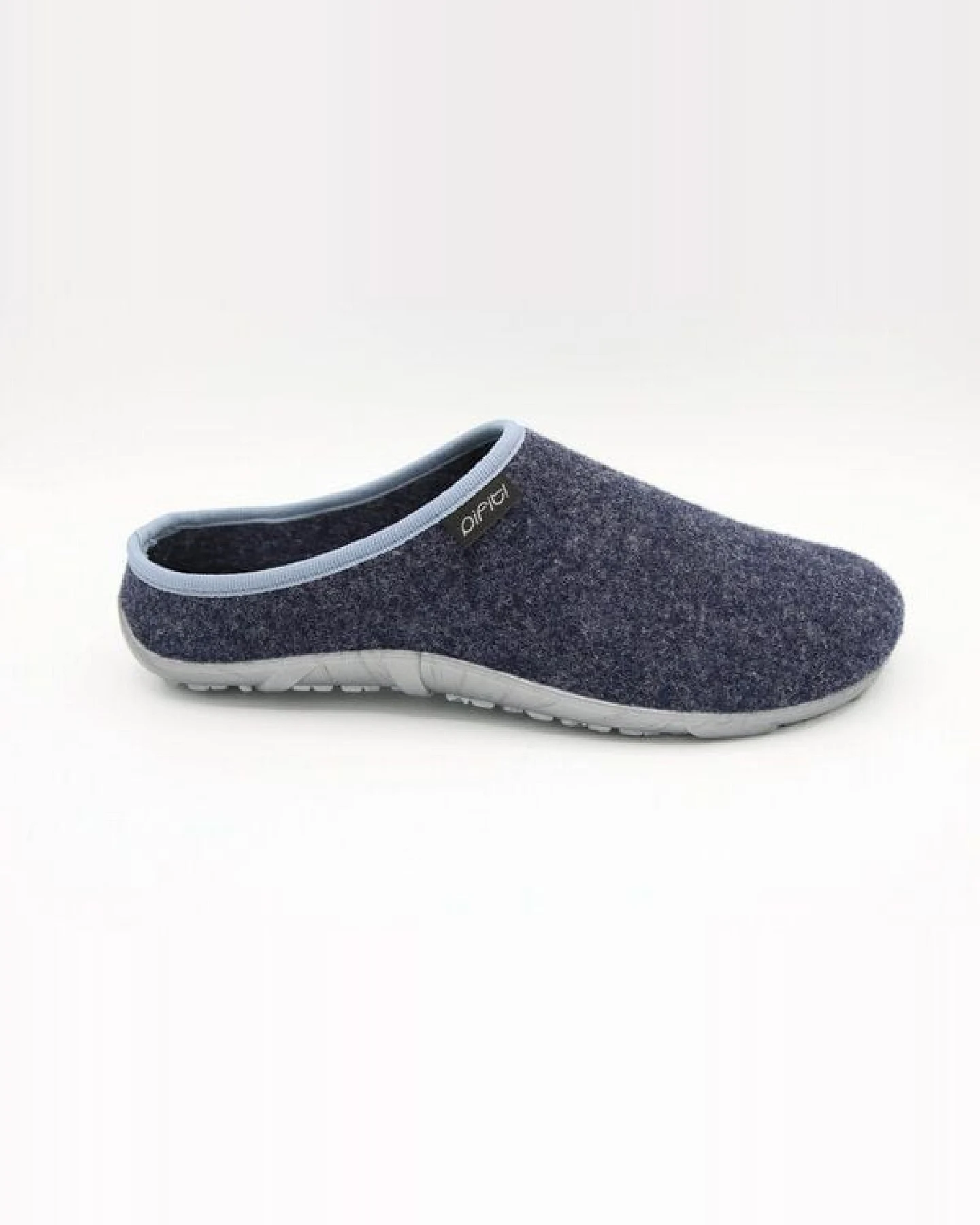 Pantoffel homey mit Barfußgefühl pifit! aus hochwertigem Wollfilz, stahlblau, 32100-1 – Ansicht 2