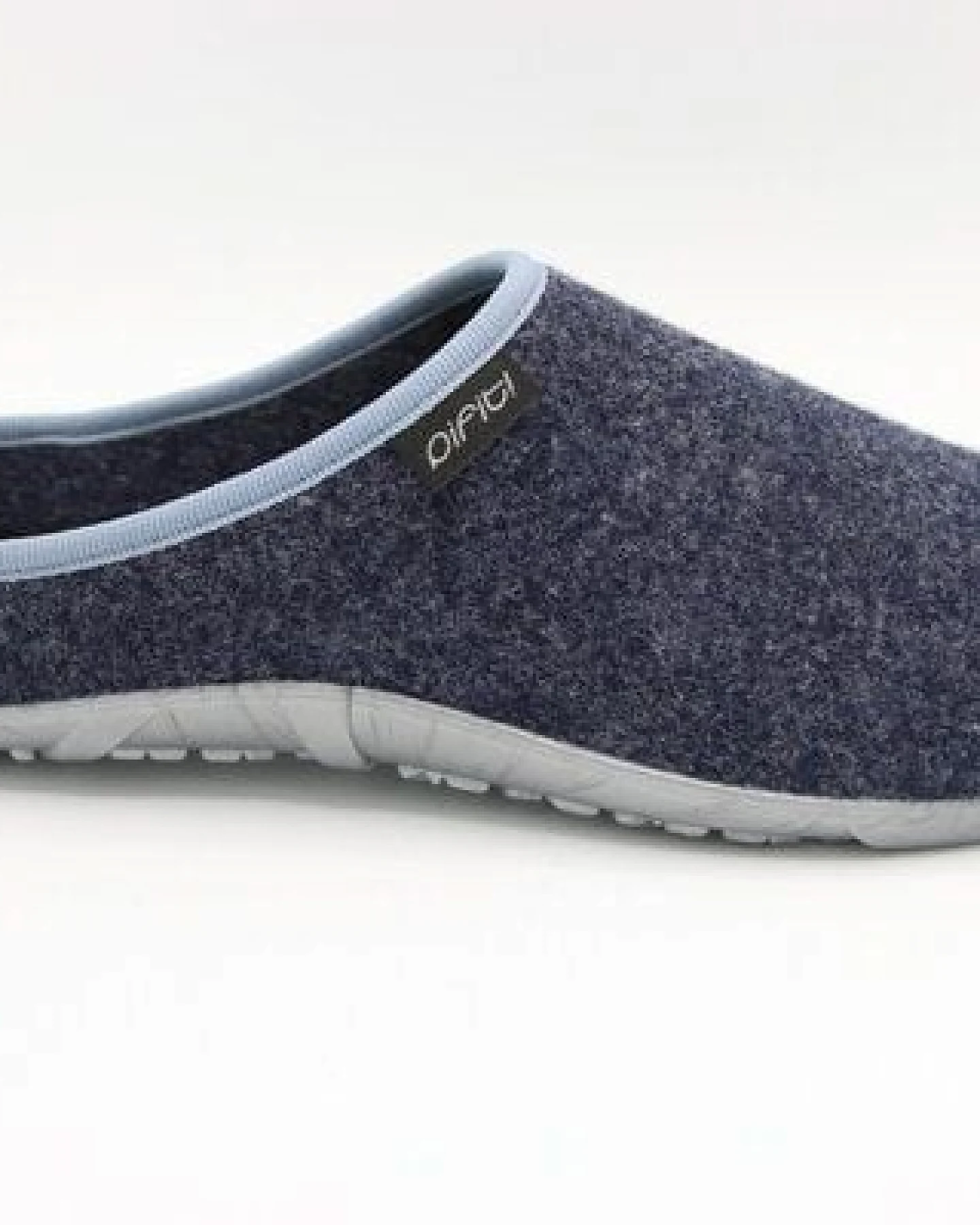 Pantoffel homey mit Barfußgefühl pifit! aus hochwertigem Wollfilz, stahlblau, 32100-1 – Ansicht 2