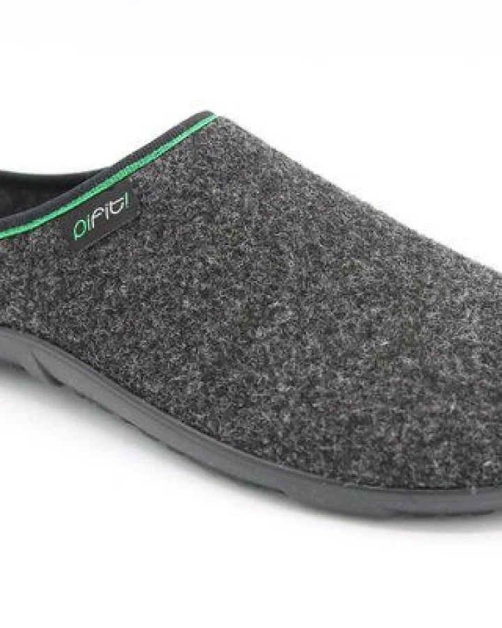 Pantoffel homey mit Barfußgefühl pifit! aus hochwertigem Wollfilz, anthrazit, 32100-3