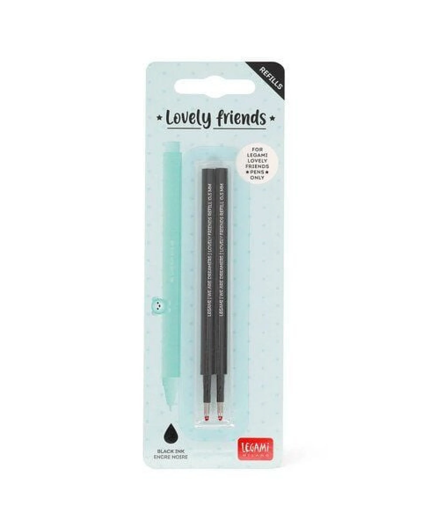 Legami Set mit 2 Nachfüllminen für Gelstifte Lovely Friends – Ansicht 3