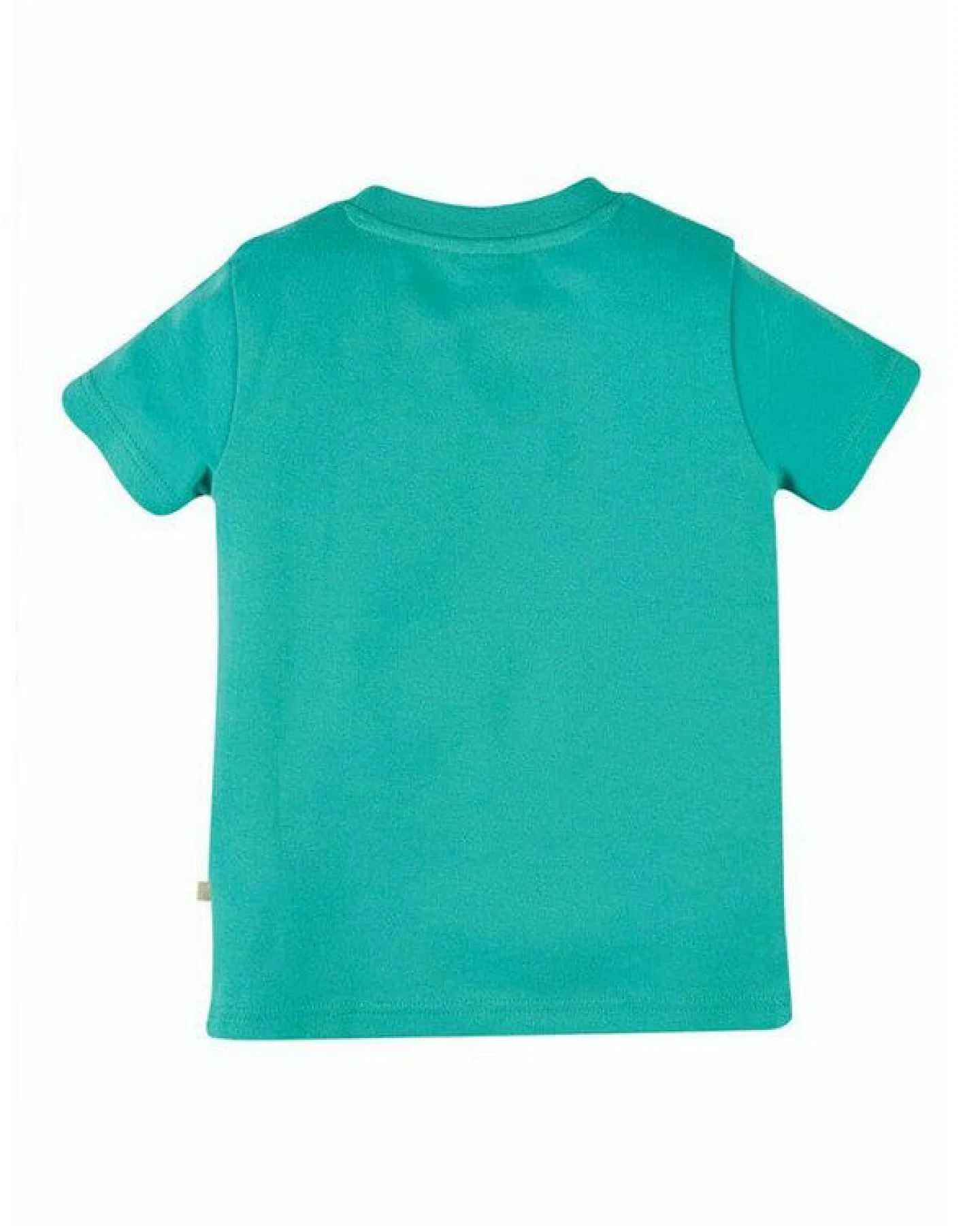Frugi T-Shirt Elefant in Pazifik-grün Carsen Applique T-Shirt – Ansicht 3