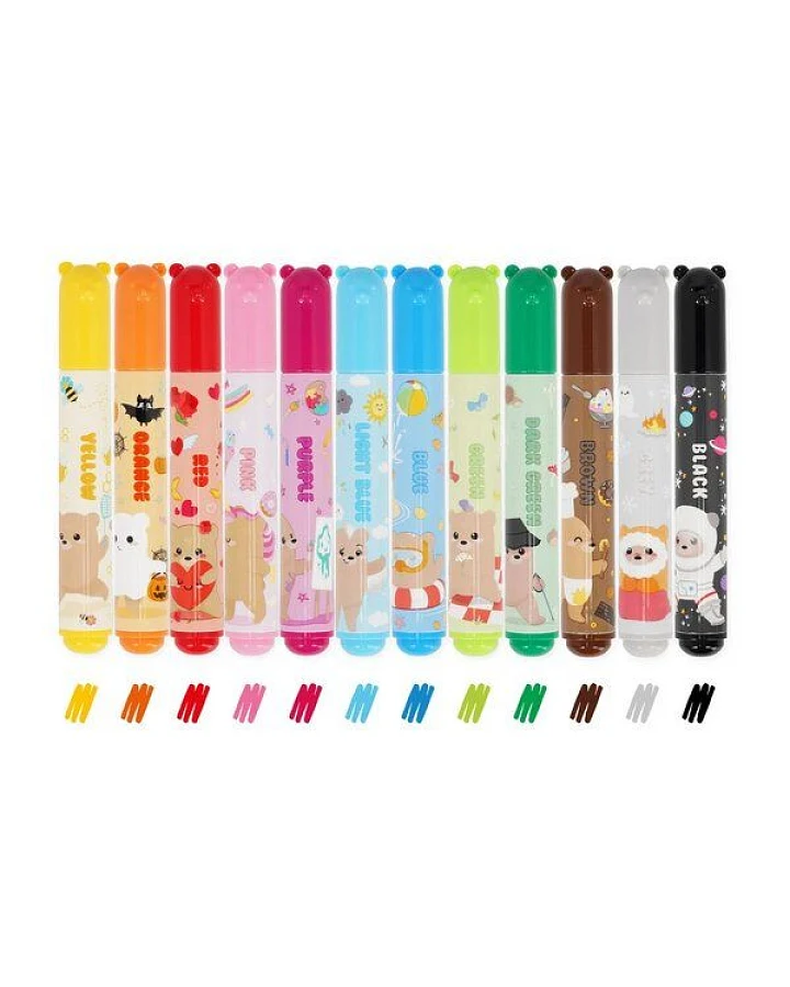 Legami Set mit 12 Filzstiften - Teddy Friends