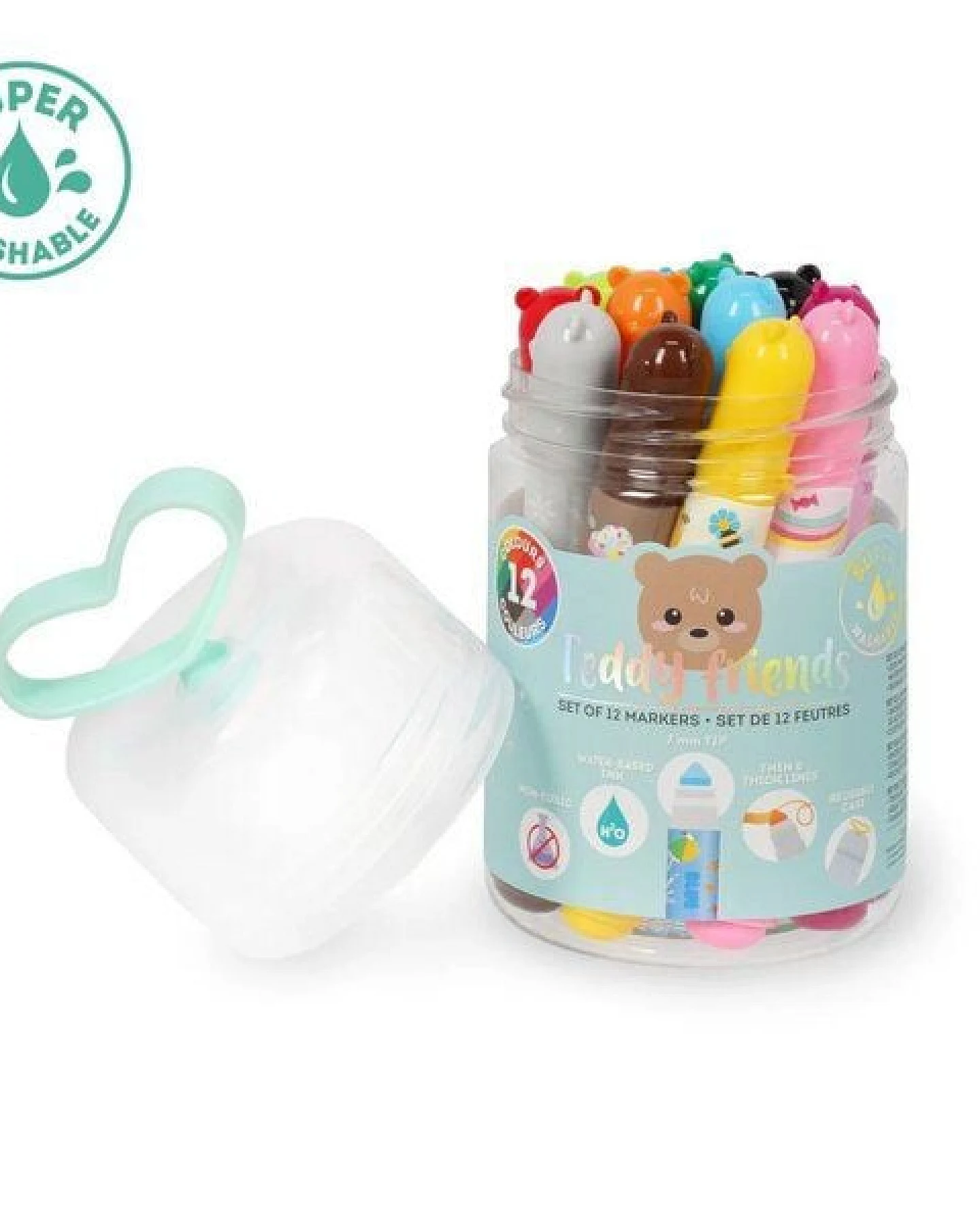 Legami Set mit 12 Filzstiften - Teddy Friends – Ansicht 4