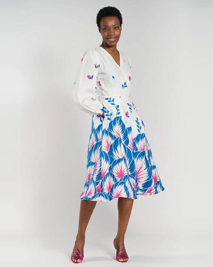 Nevice Frida Leinen Wickelkleid