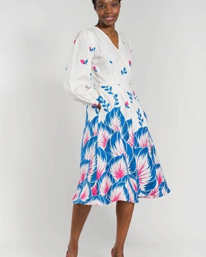 Nevice Frida Leinen Wickelkleid