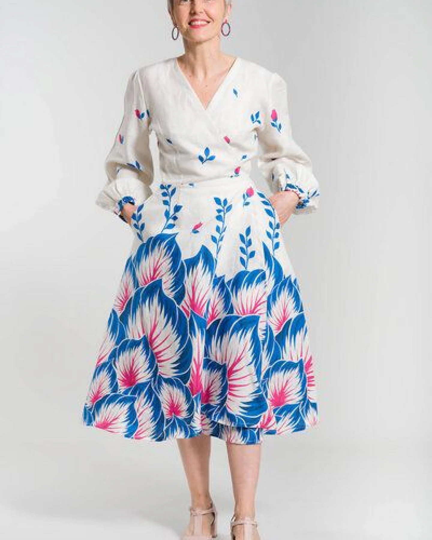 Nevice Frida Leinen Wickelkleid – Ansicht 2