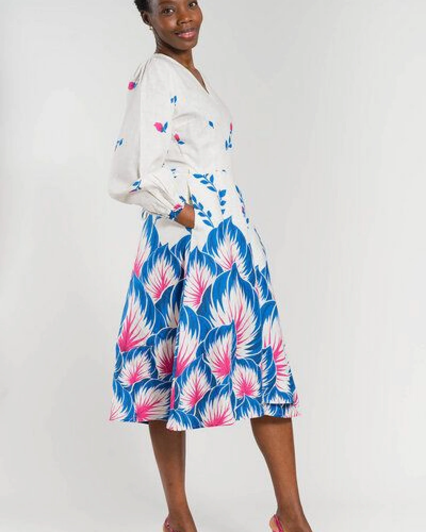 Nevice Frida Leinen Wickelkleid – Ansicht 3