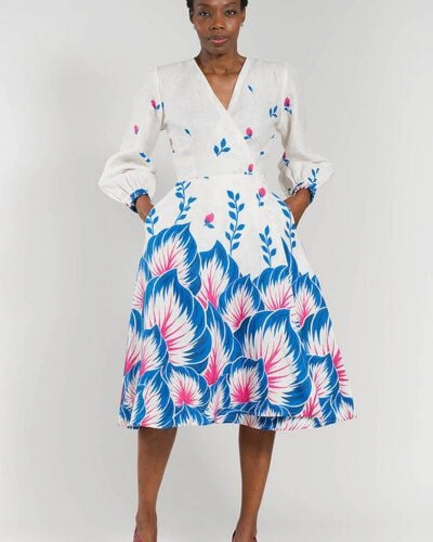 Nevice Frida Leinen Wickelkleid – Ansicht 4
