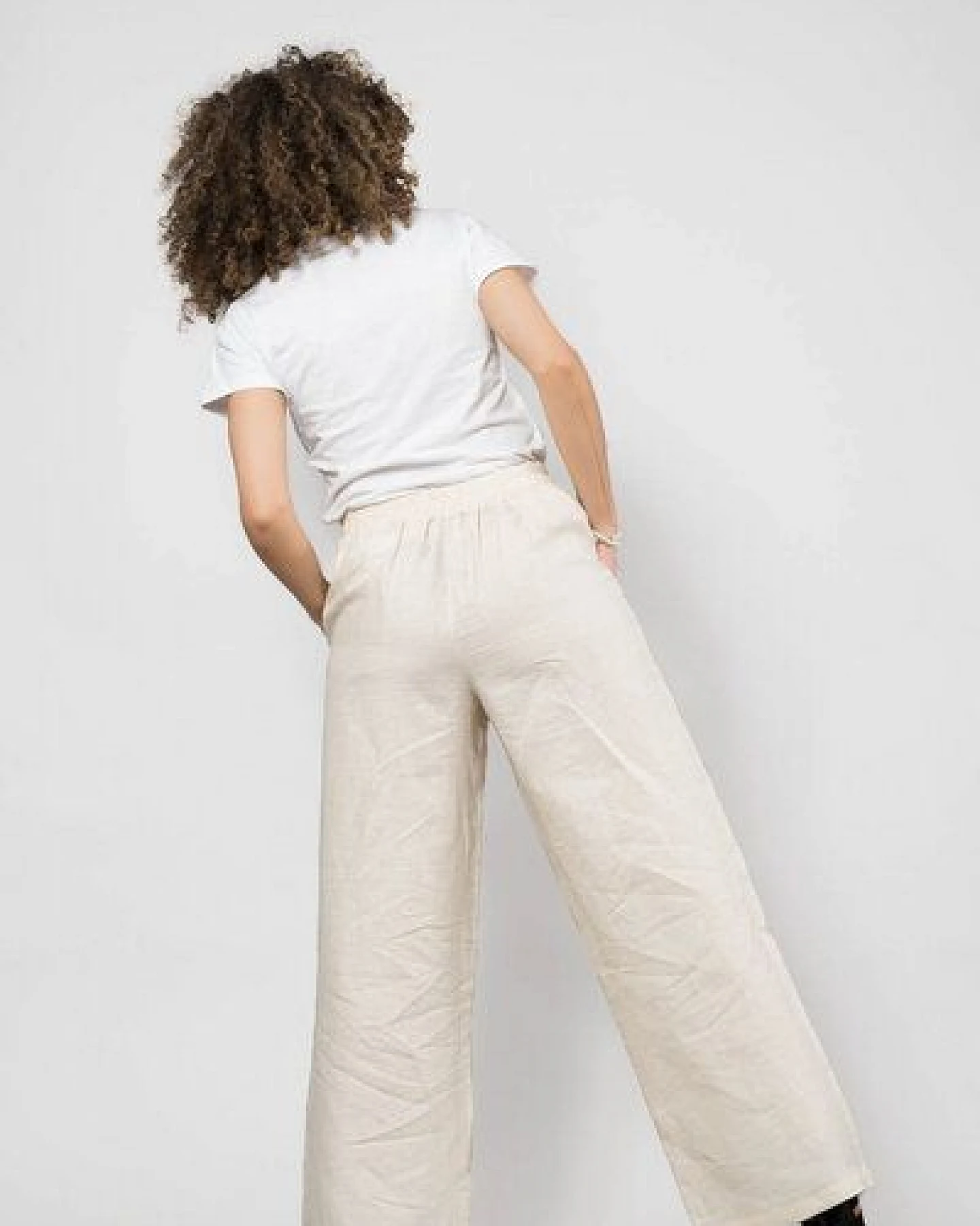 Nevice Beige Leinenhose – Ansicht 4