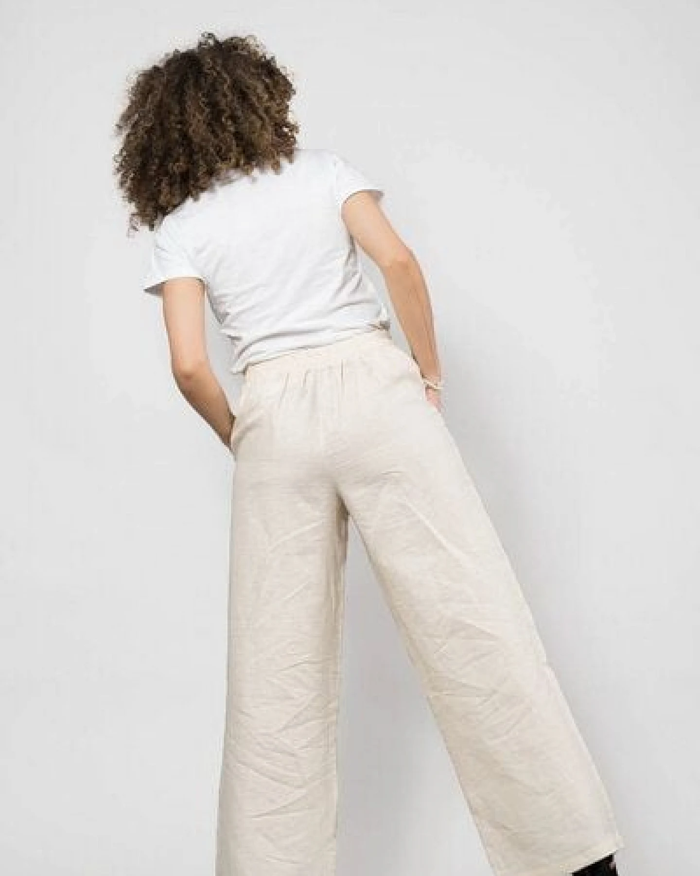 Nevice Beige Leinenhose – Ansicht 4