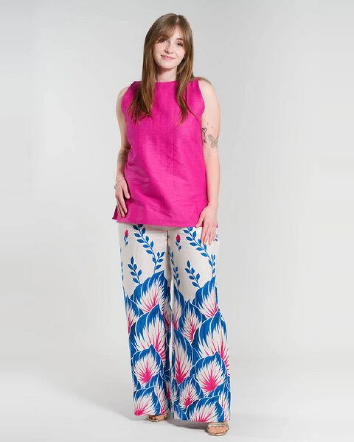 Nevice Rosa Top aus Leinen