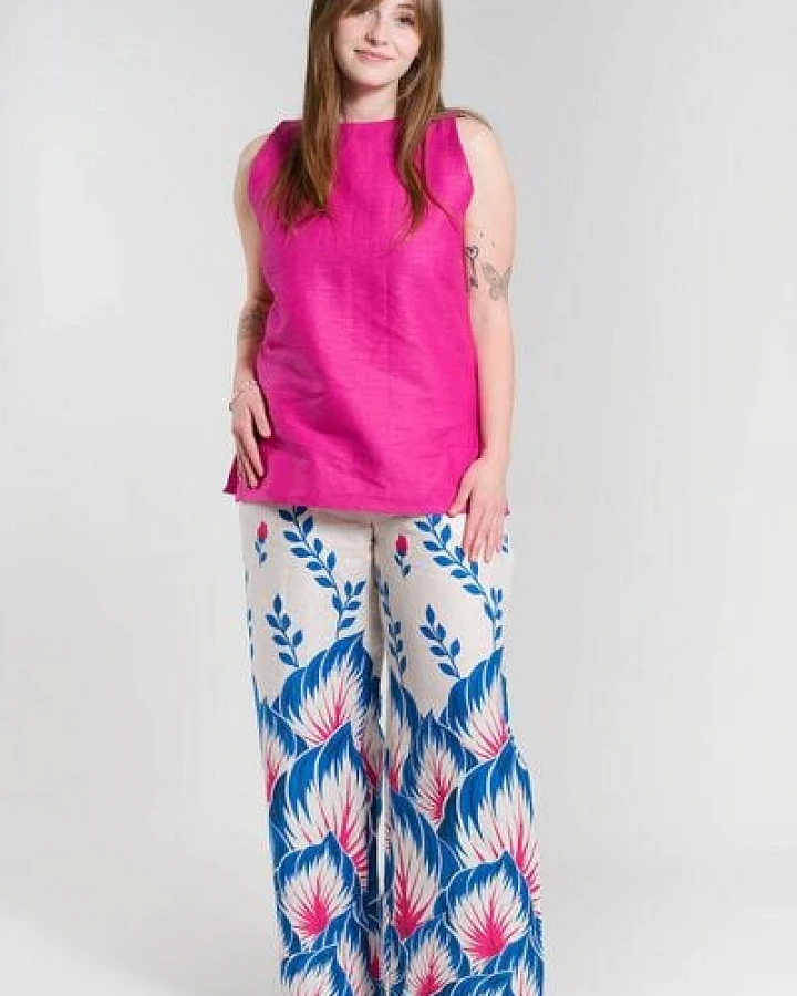Nevice Rosa Top aus Leinen