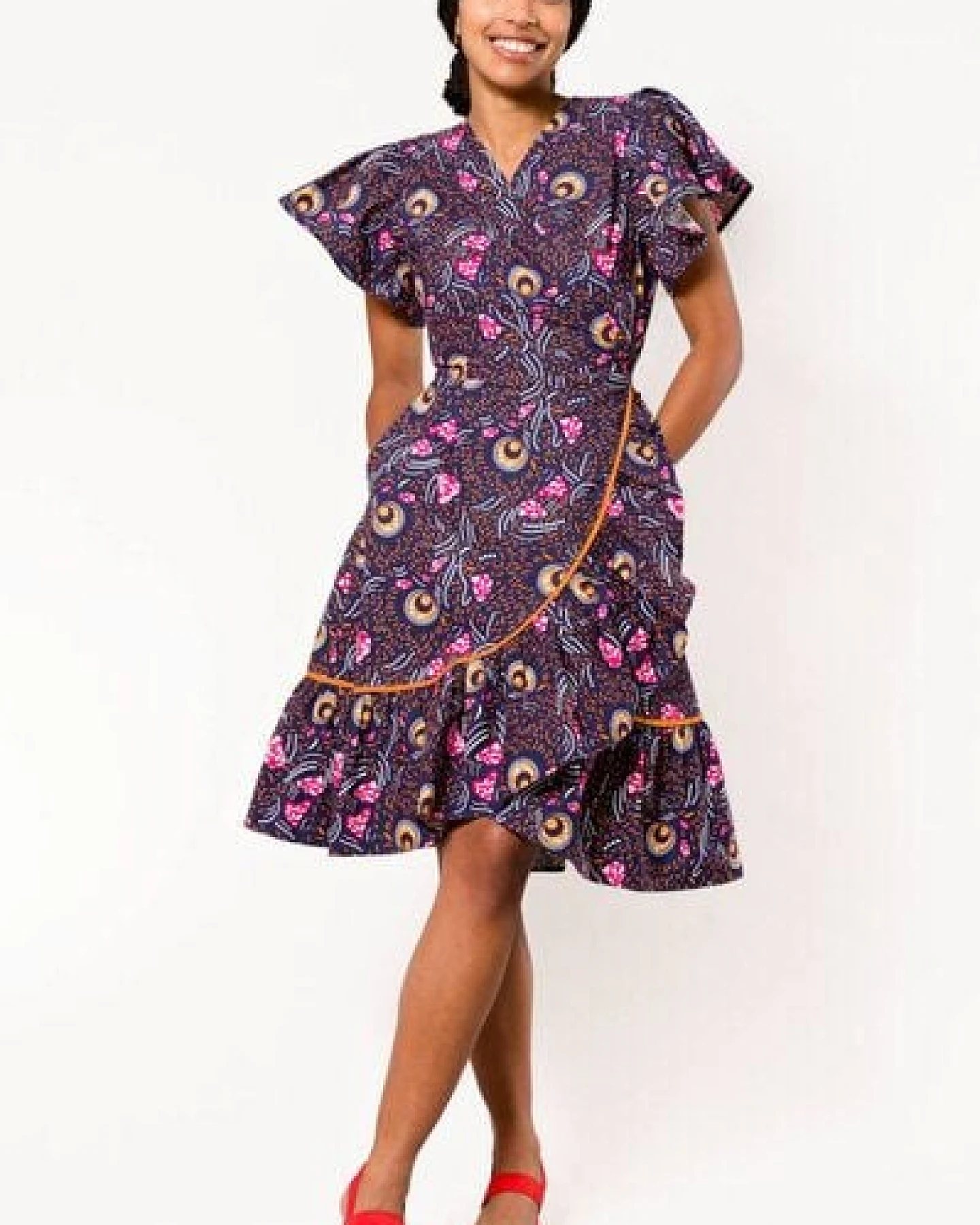 Nevice Jungle Love Wickelkleid aus Bio-Baumwolle – Ansicht 3