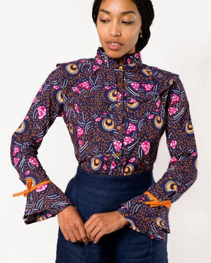 Nevice Jungle Love Rüschen-Bluse aus Bio-Baumwolle