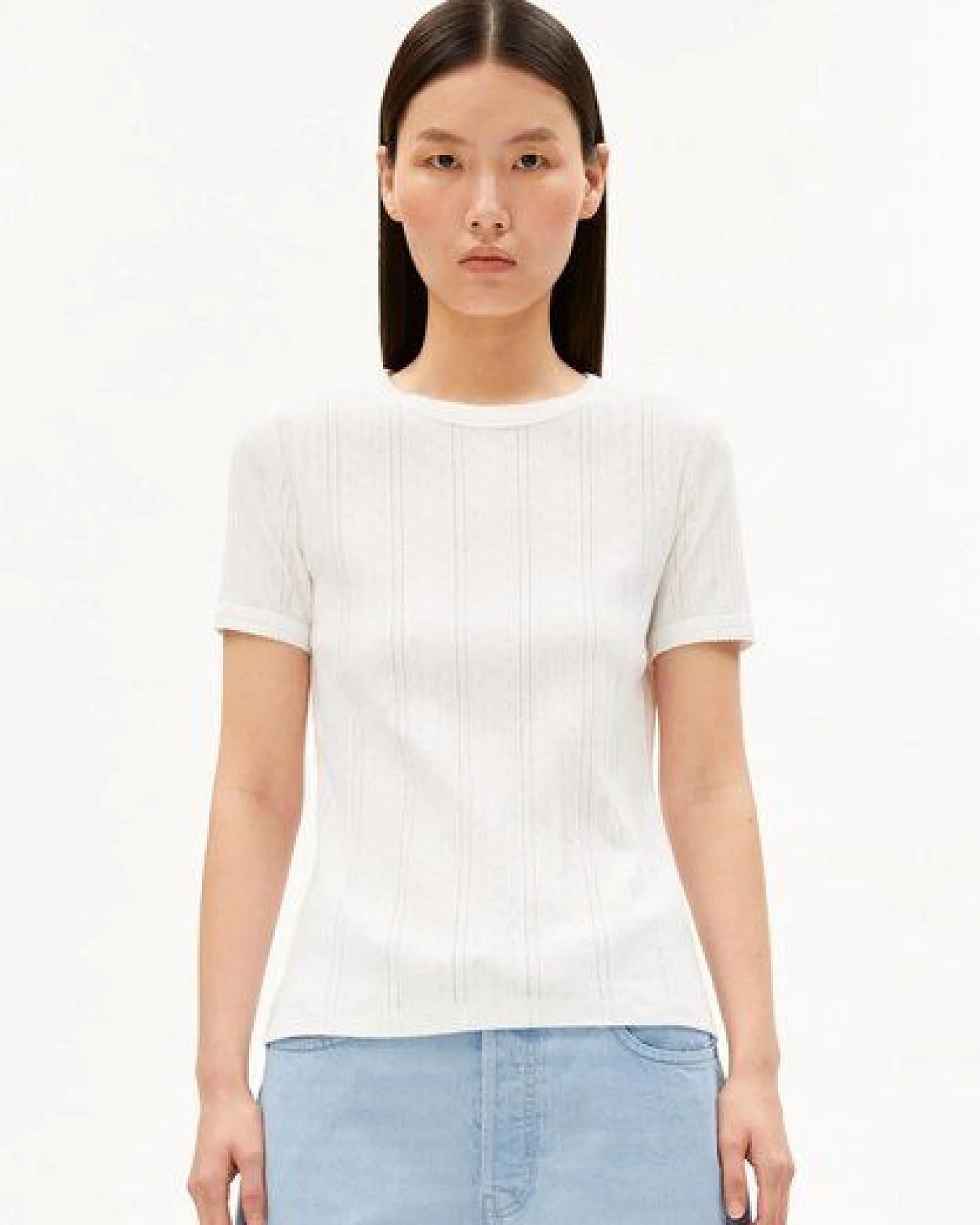 ARMEDANGELS POINTELLE Damen T-Shirt aus 100% Bio-Baumwolle – Ansicht 2