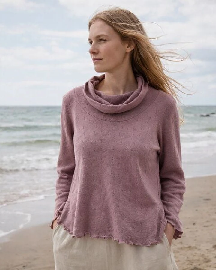 æbletræ Pullover - Rosenholz - weicher Sommerstrick