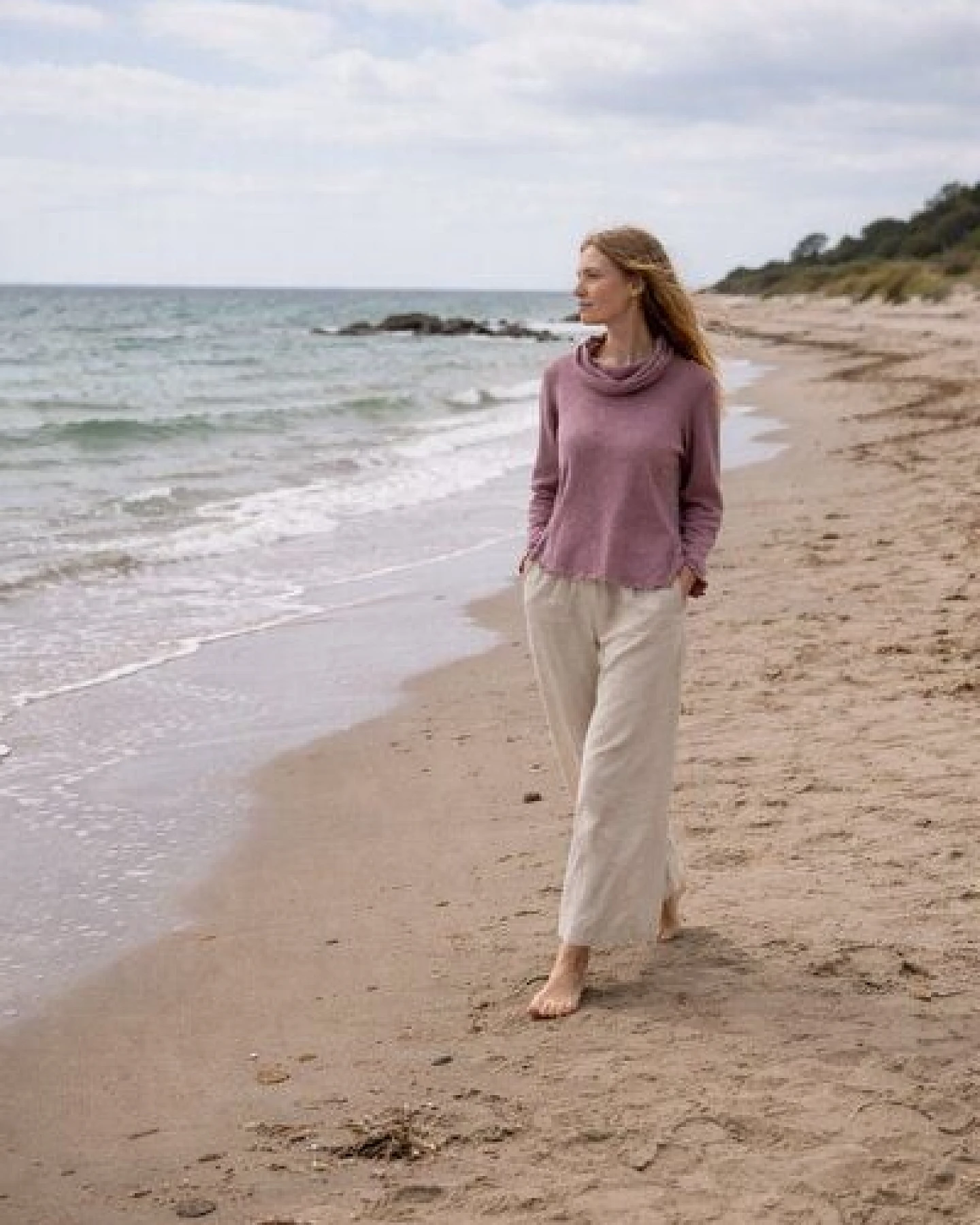 æbletræ Pullover - Rosenholz - weicher Sommerstrick – Ansicht 4