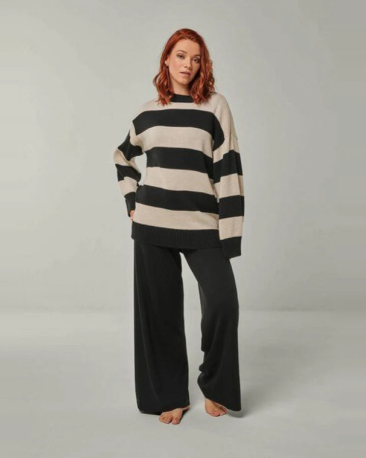 YOU LOOK PERFECT Merino Loungewear Set „Strickpullover Felia & Strickhose Frida"