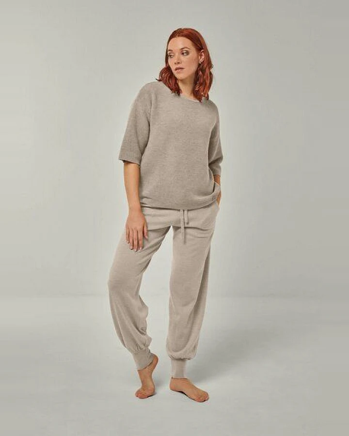 YOU LOOK PERFECT Merino Loungewear Set „Strickpullover Fay & Strickhose Bella"