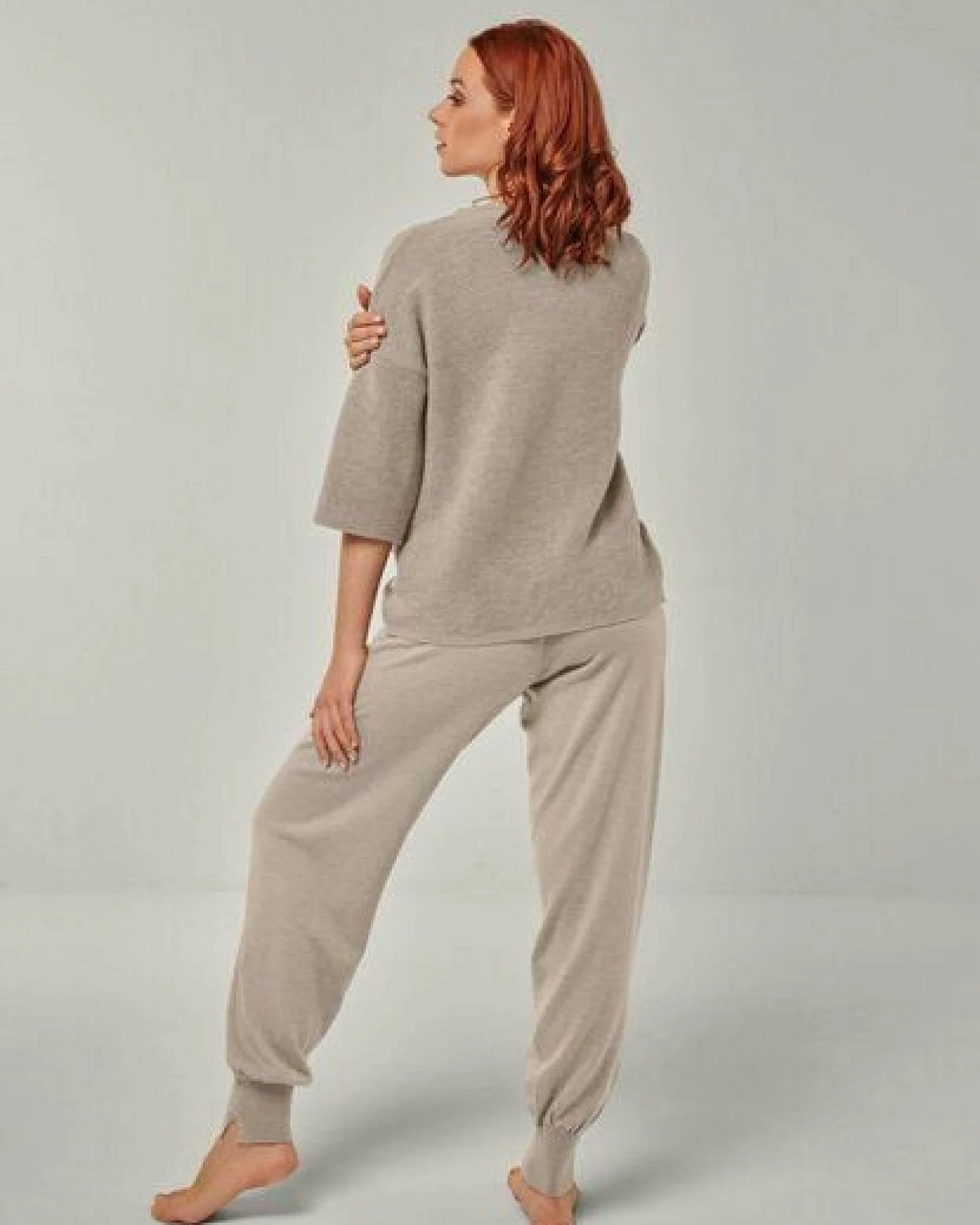 YOU LOOK PERFECT Merino Loungewear Set „Strickpullover Fay & Strickhose Bella" – Ansicht 3