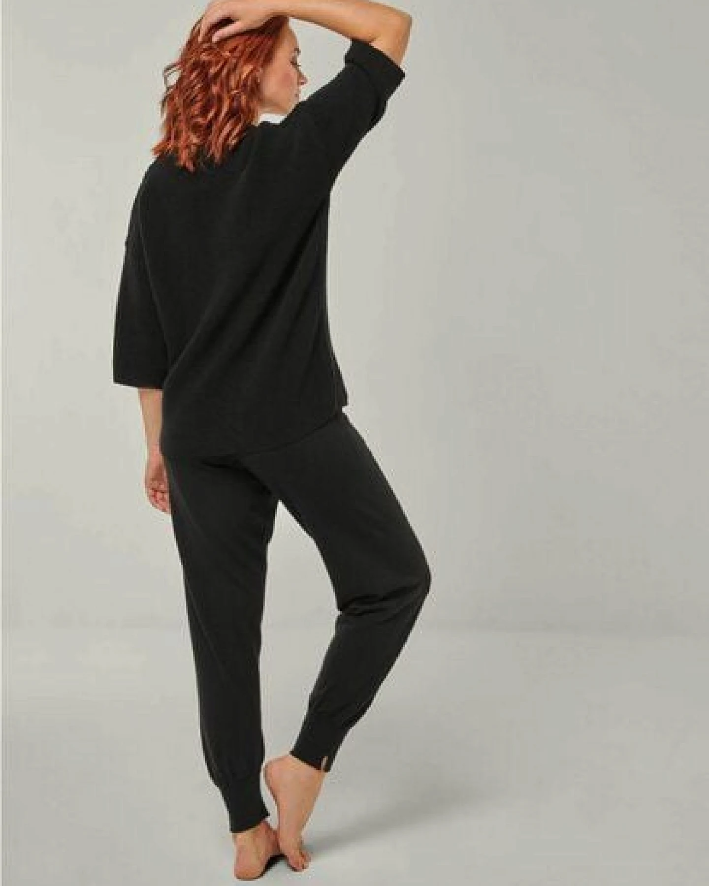 YOU LOOK PERFECT Merino Loungewear Set „Strickpullover Fay & Strickhose Bella" – Ansicht 3
