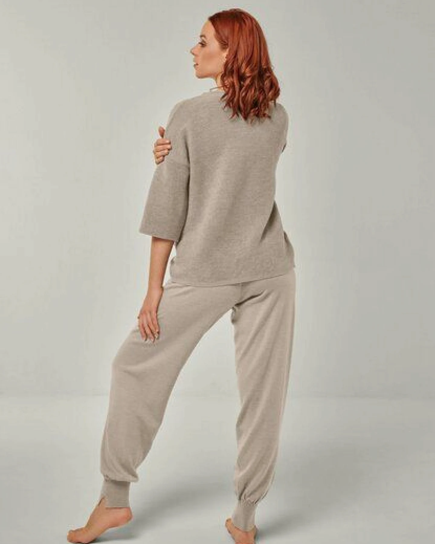 YOU LOOK PERFECT Merino Loungewear Set „Strickpullover Fay & Strickhose Bella" – Ansicht 3