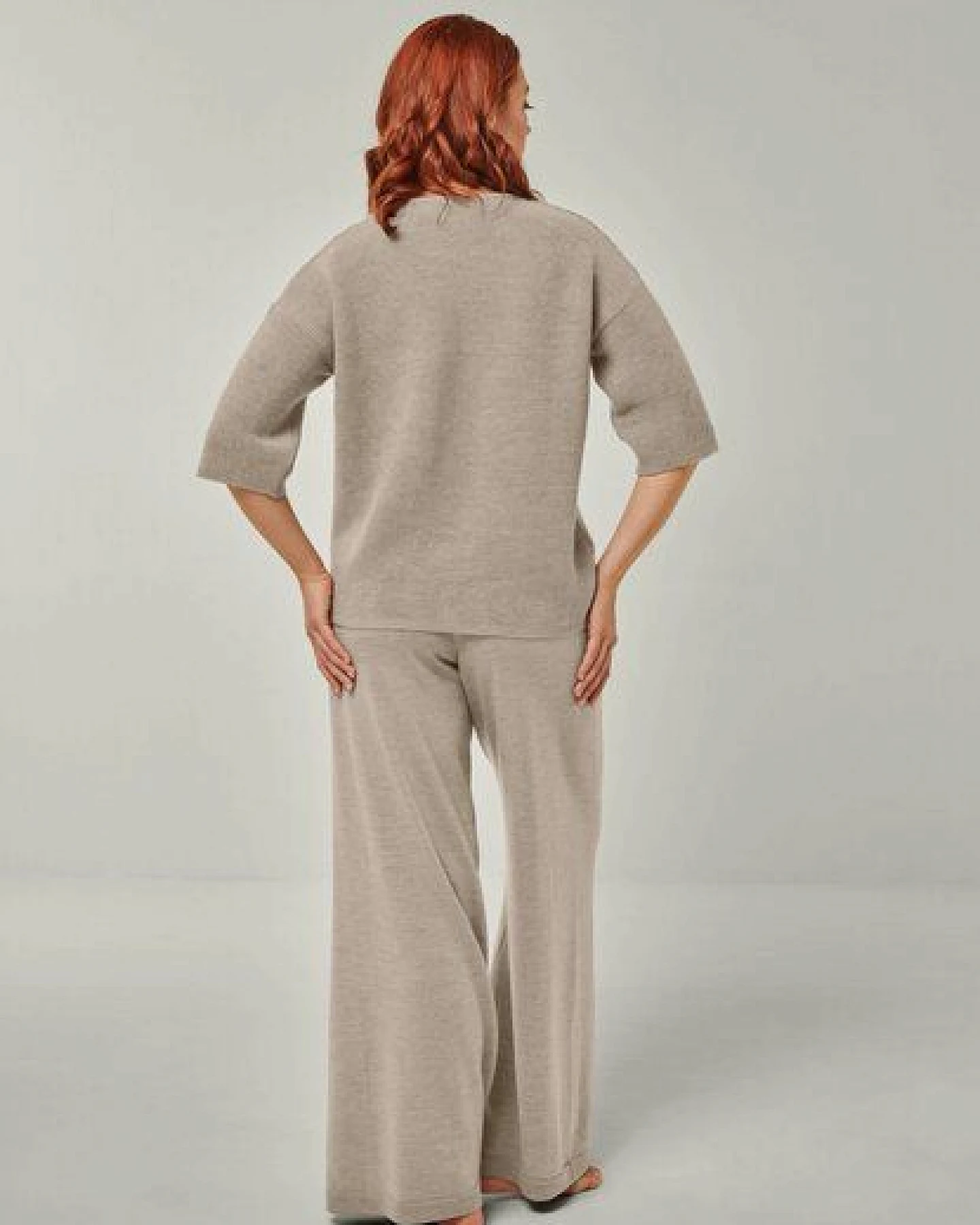 YOU LOOK PERFECT Merino Loungewear Set „Strickpullover Fay & Strickhose Frida" – Ansicht 3