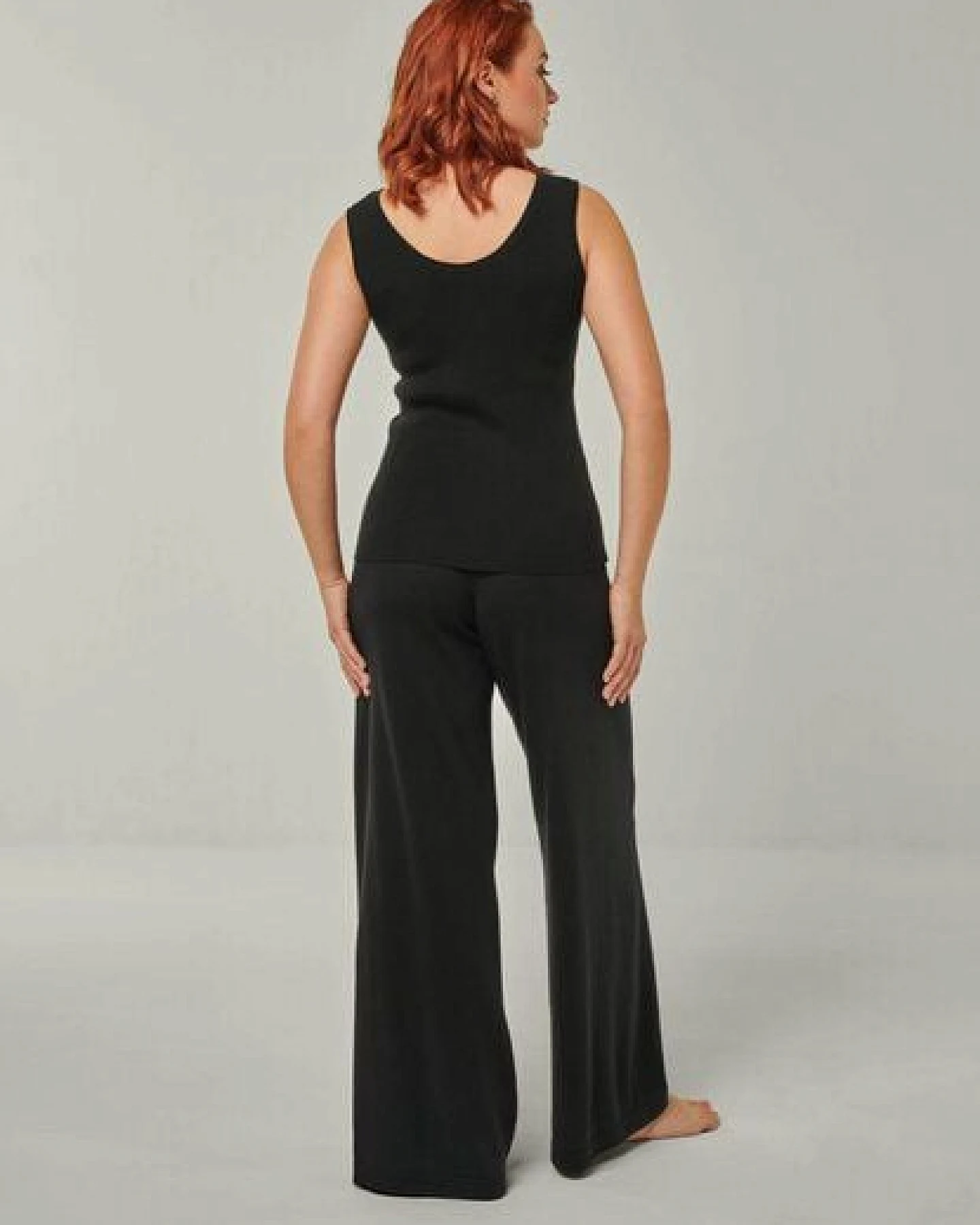 YOU LOOK PERFECT Merino Loungewear Set „Stricktop Blossom & Strickhose Frida" – Ansicht 3