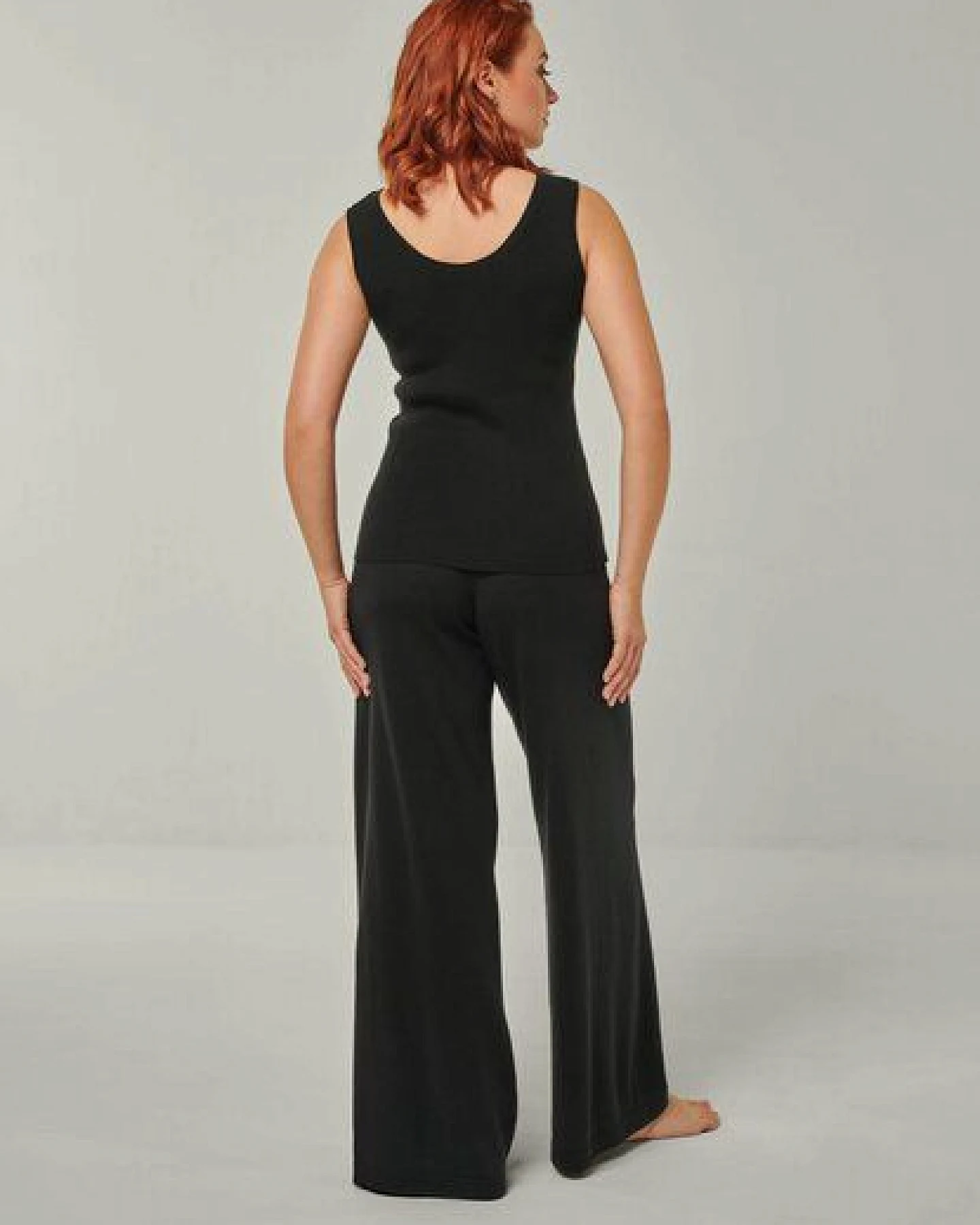 YOU LOOK PERFECT Merino Loungewear Set „Stricktop Blossom & Strickhose Frida" – Ansicht 3