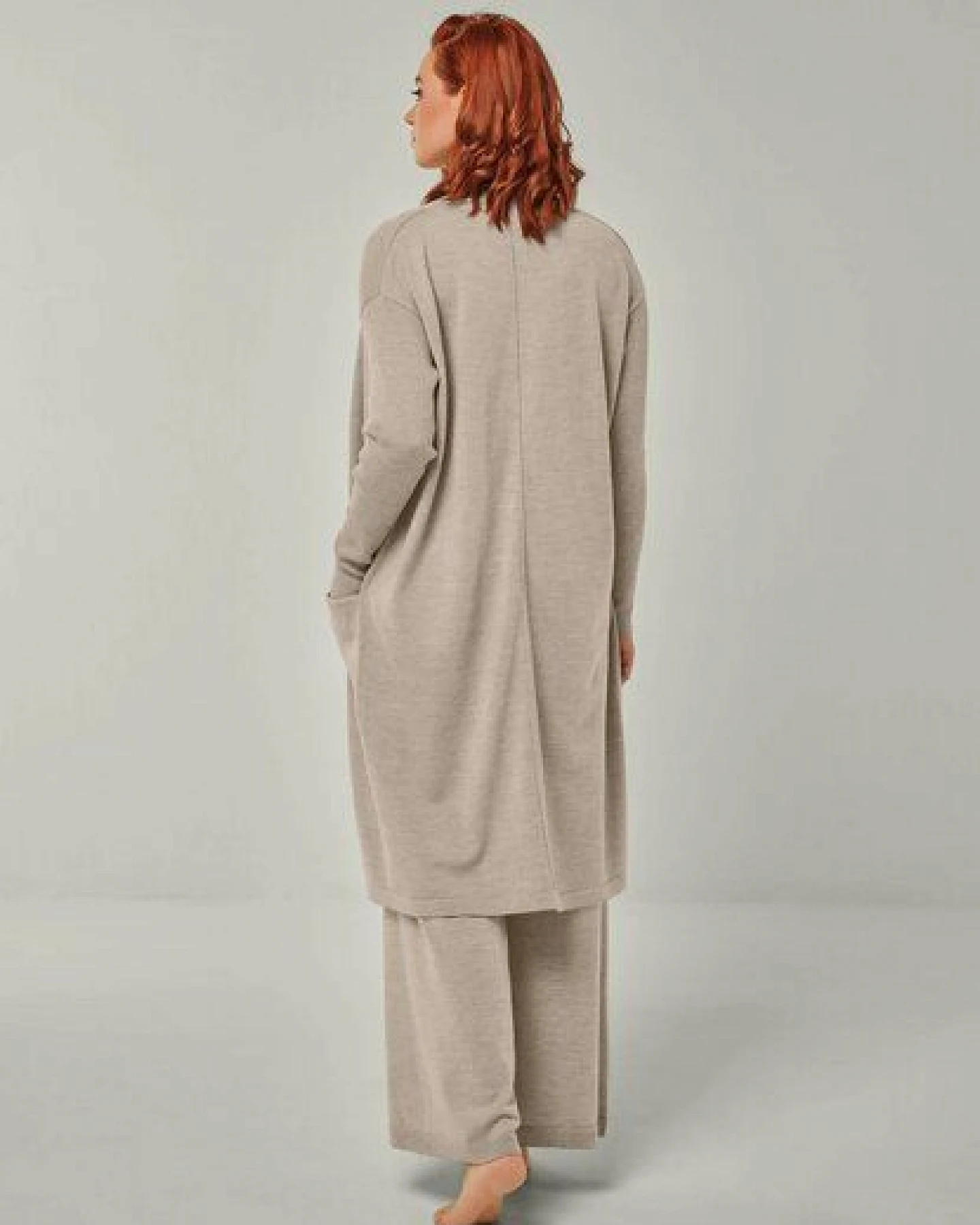 YOU LOOK PERFECT Merino Loungewear Set "Cardigan Blossom & Top Blossom & Hose Frida" – Ansicht 3