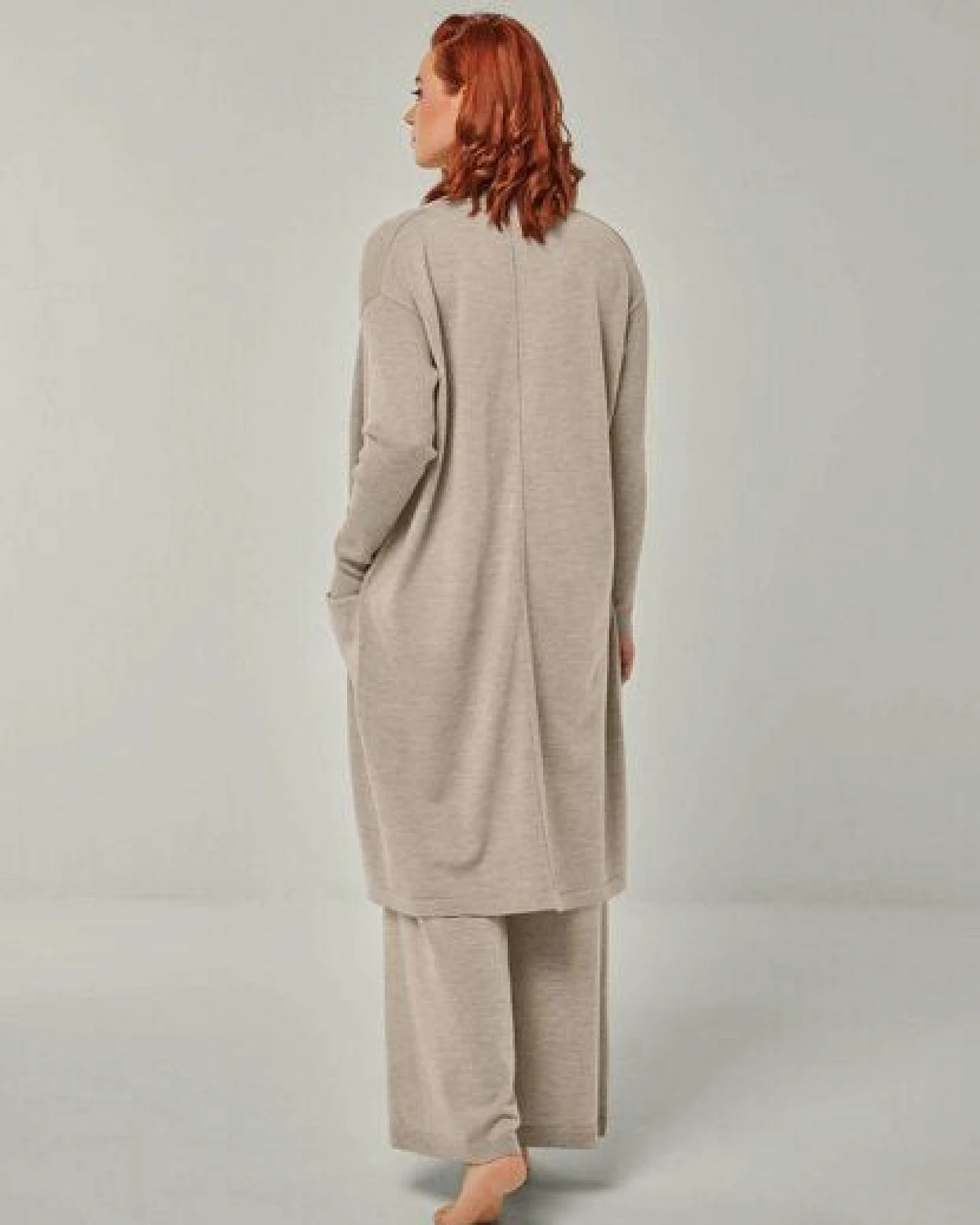 YOU LOOK PERFECT Merino Loungewear Set "Cardigan Blossom & Top Blossom & Hose Frida" – Ansicht 3