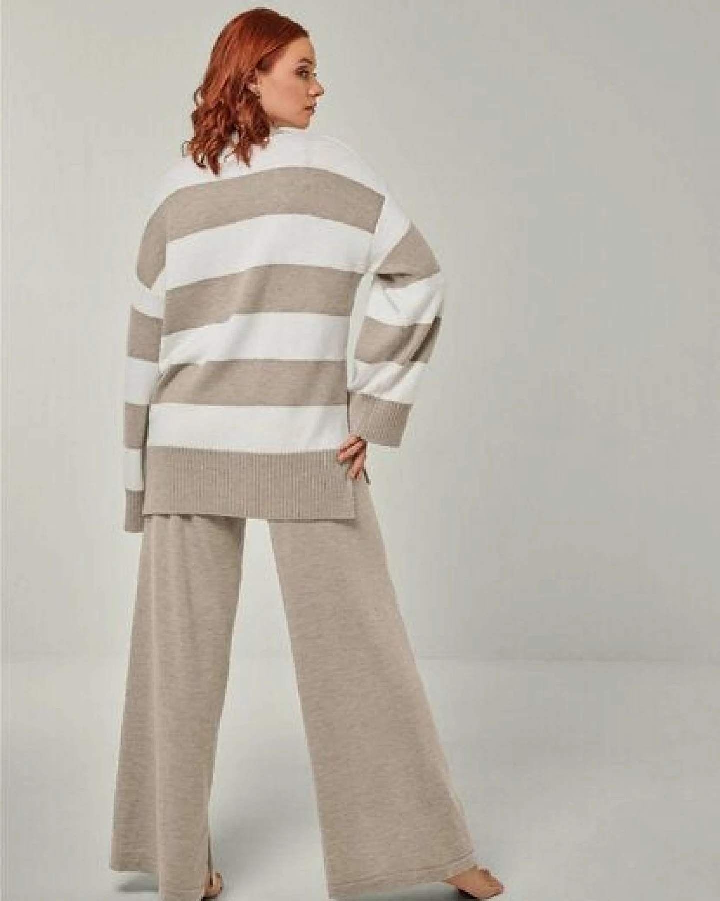 YOU LOOK PERFECT Merino Loungewear Set „Strickpullover Felia & Strickhose Bailey" – Ansicht 3