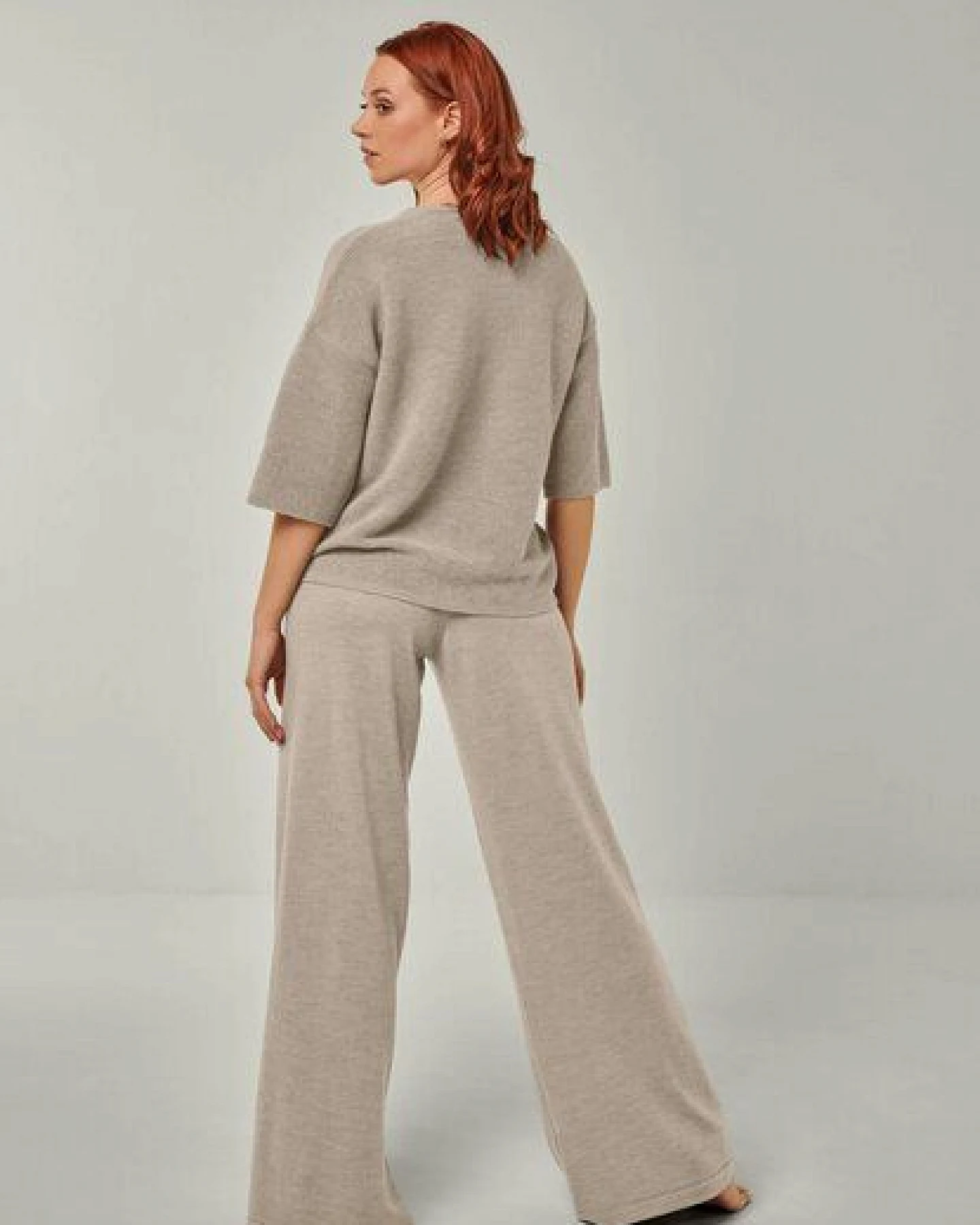 YOU LOOK PERFECT Merino Loungewear Set „Strickpullover Fay & Strickhose Bailey" – Ansicht 3
