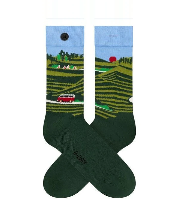 A-Dam Bunte Socken Green Roadtrip