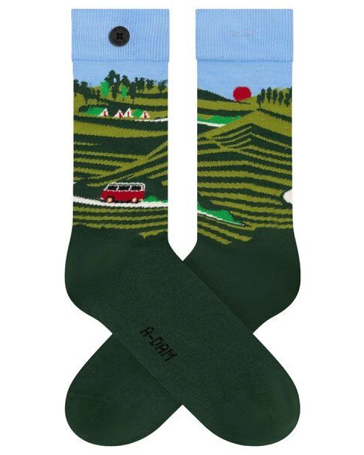 A-Dam Bunte Socken Green Roadtrip