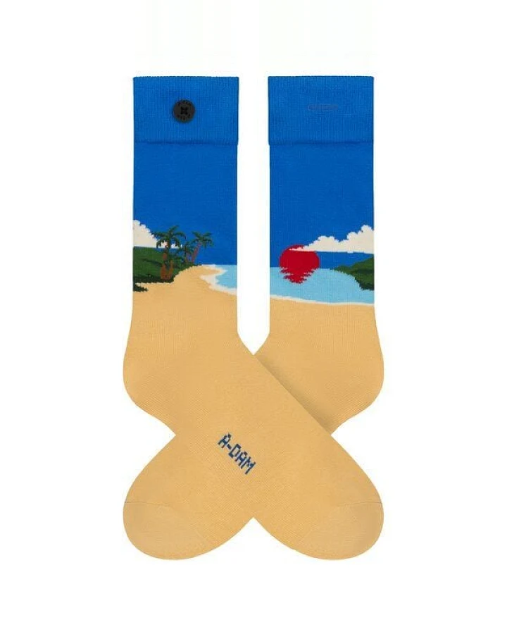 A-Dam Bunte Socken Ecru Beach