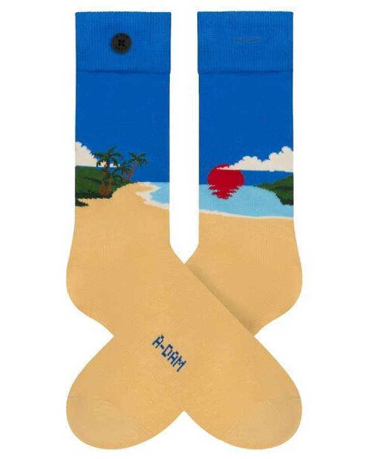 A-Dam Bunte Socken Ecru Beach