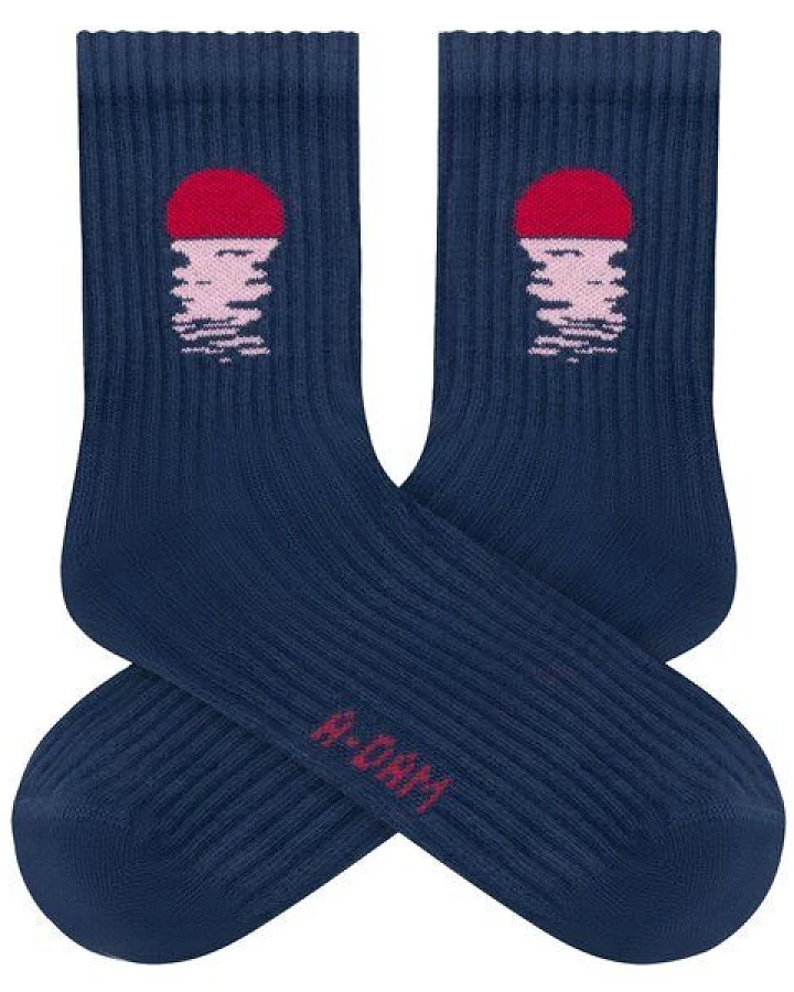 A-Dam Dunkelblaue Socken Blue Sunset