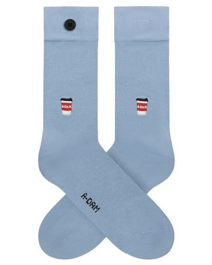 A-Dam Hellblaue Socken Blue Coffee