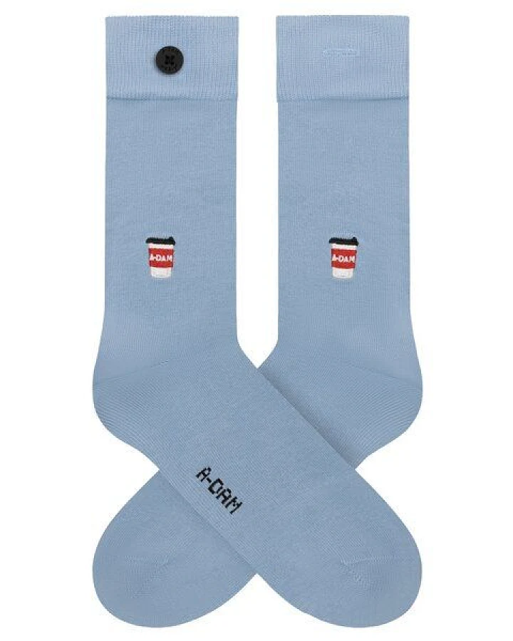 A-Dam Hellblaue Socken Blue Coffee