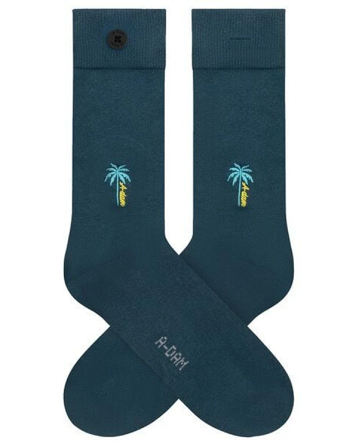 Blaue Socken Blue A-Dam Palm