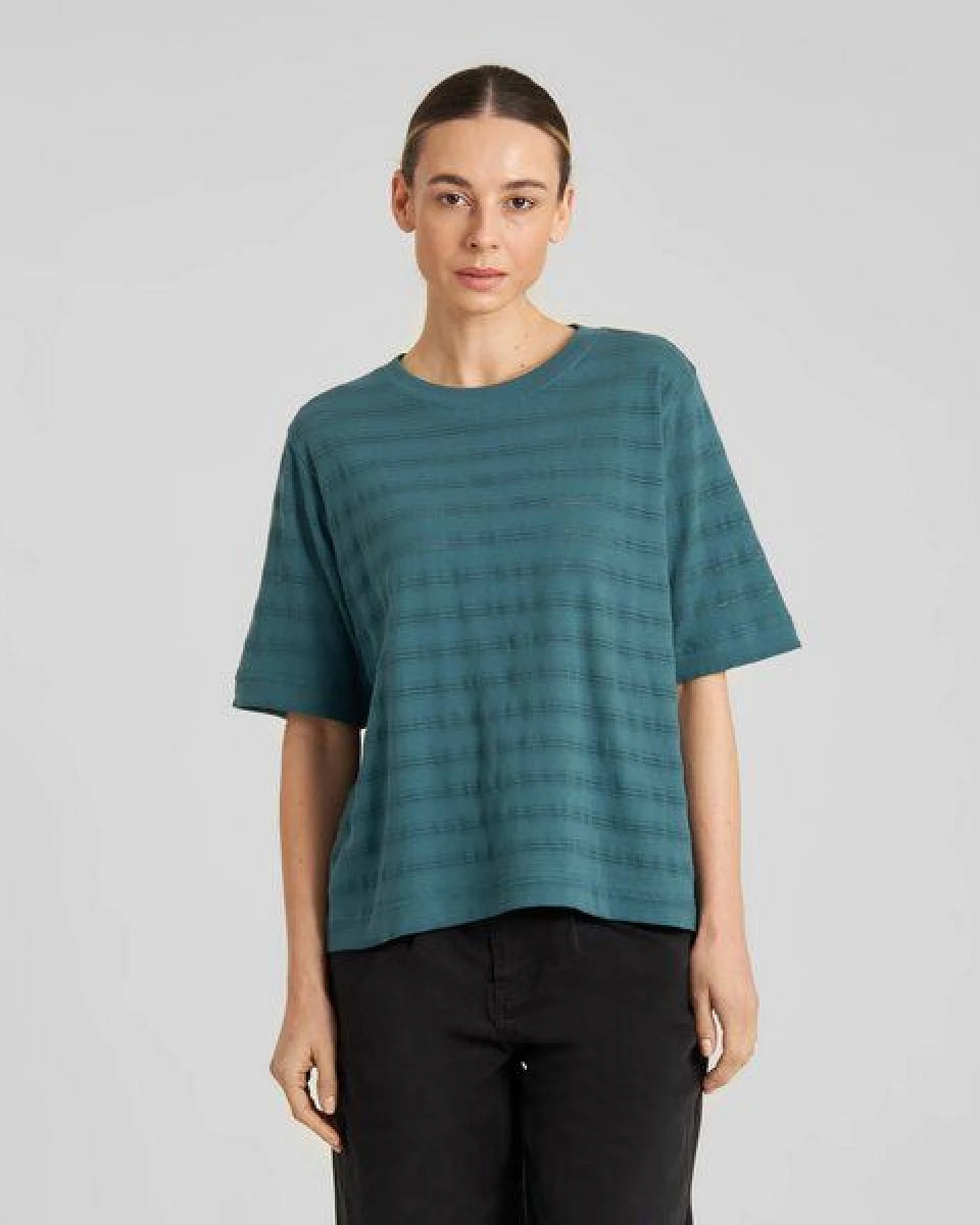 DEDICATED T-Shirt Vadstena Lace - Mediterranea Green – Ansicht 2
