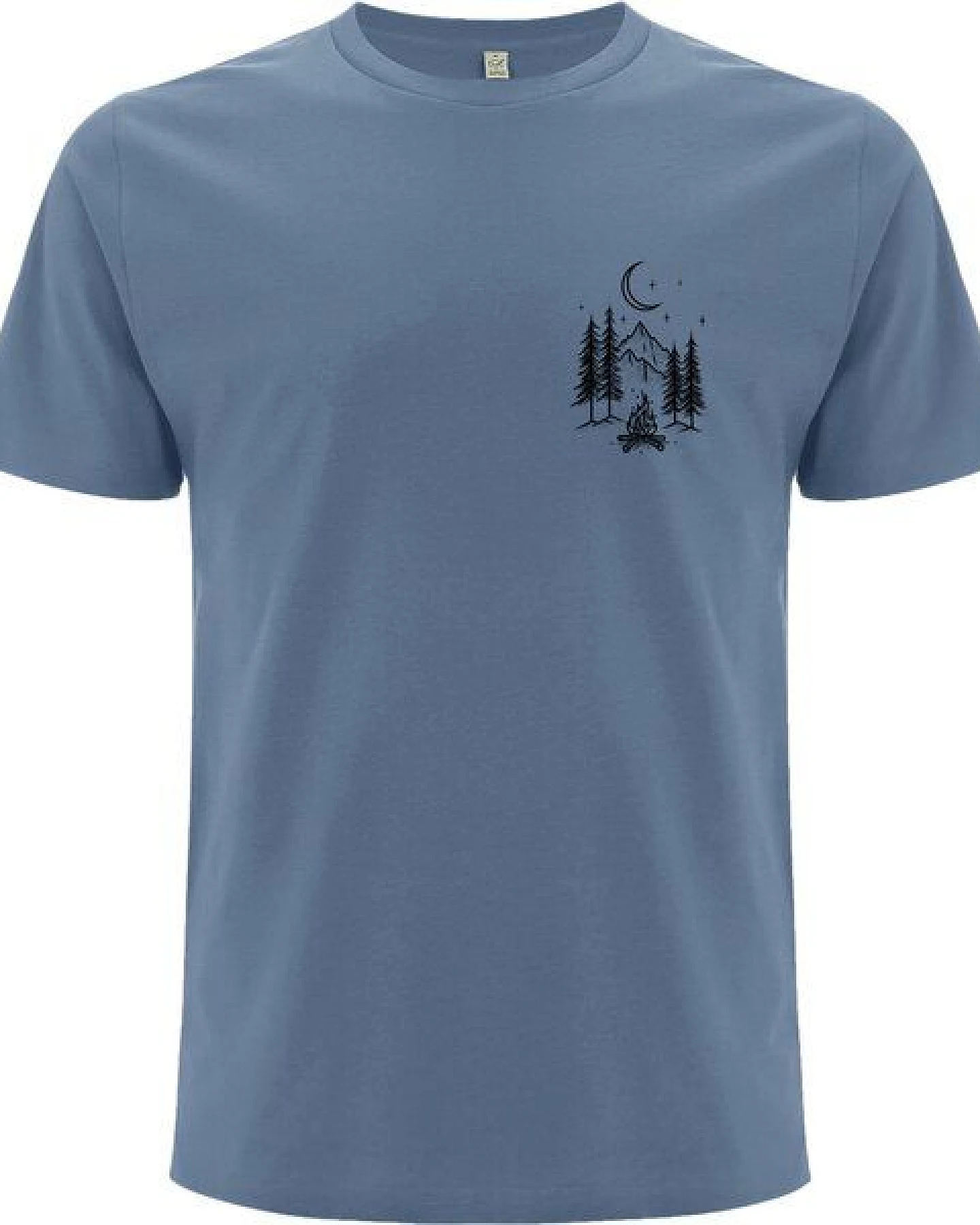 Spreecult Kleines Lagerfeuer - Bio und Fair - Männer Unisex T-Shirt - Zelten Wald Camping – Ansicht 2