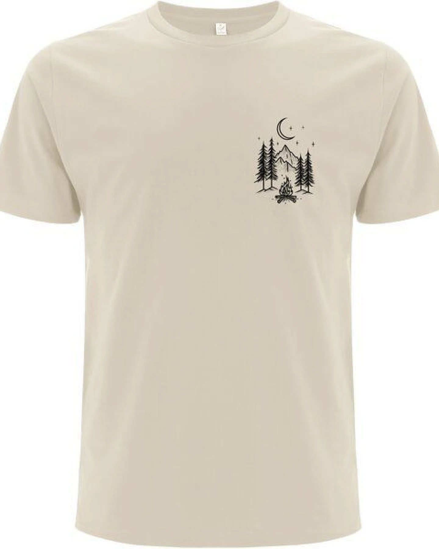 Spreecult Kleines Lagerfeuer - Bio und Fair - Männer Unisex T-Shirt - Zelten Wald Camping – Ansicht 2