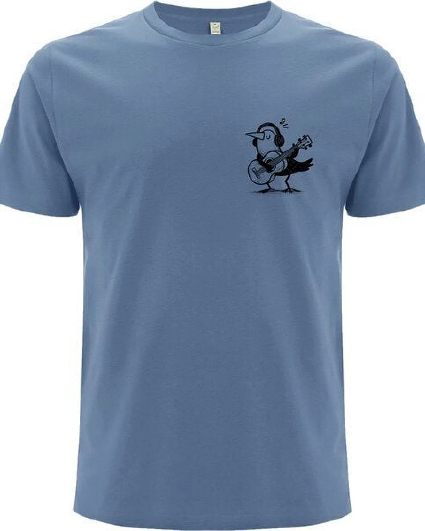 Spreecult kleiner Gitarren Vogel - Bio und Fair - Männer Unisex T-Shirt - Guitar Bird – Ansicht 2
